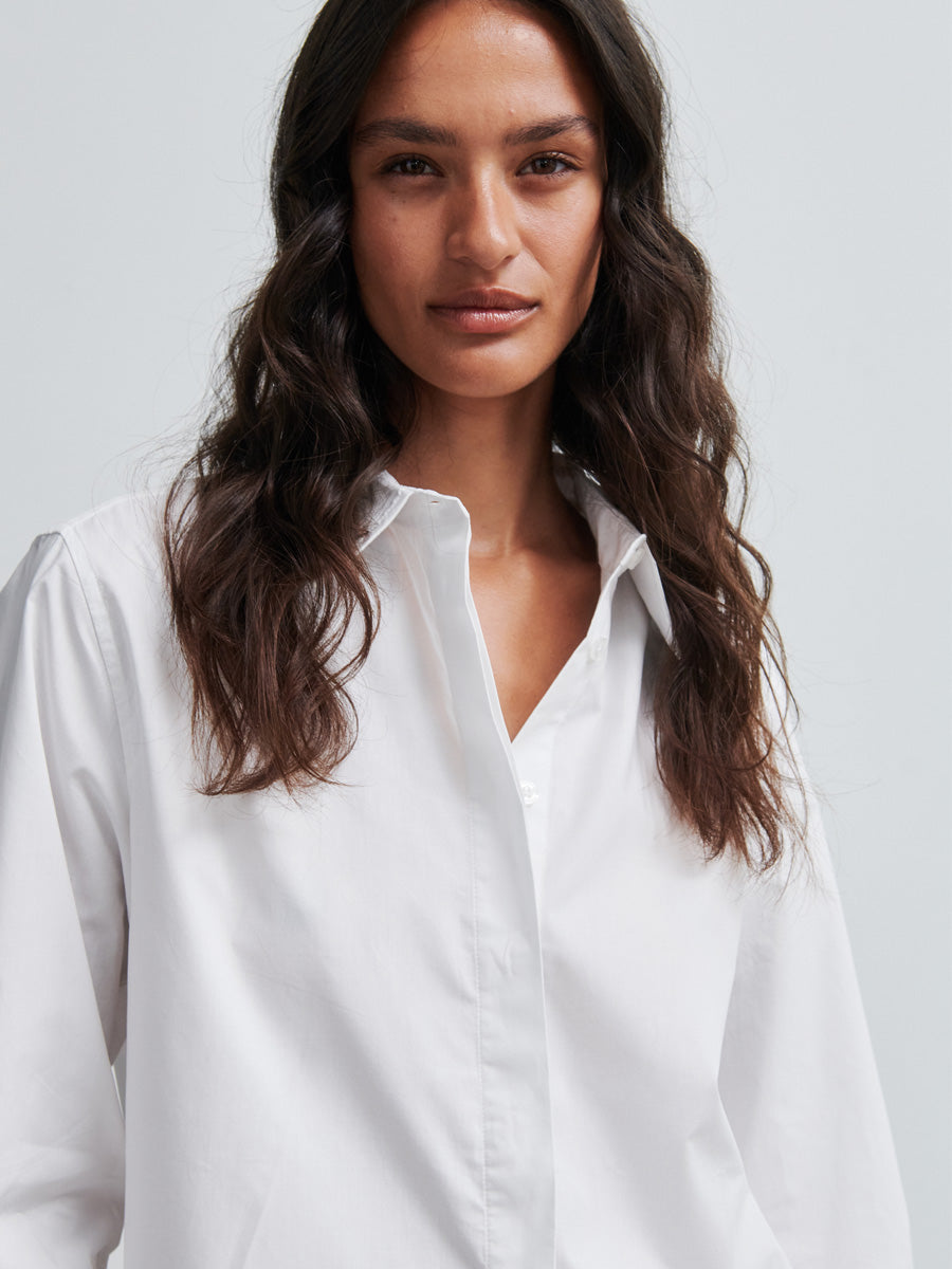 Second Female Larkin Klassinen Kauluspaita Valkoinen