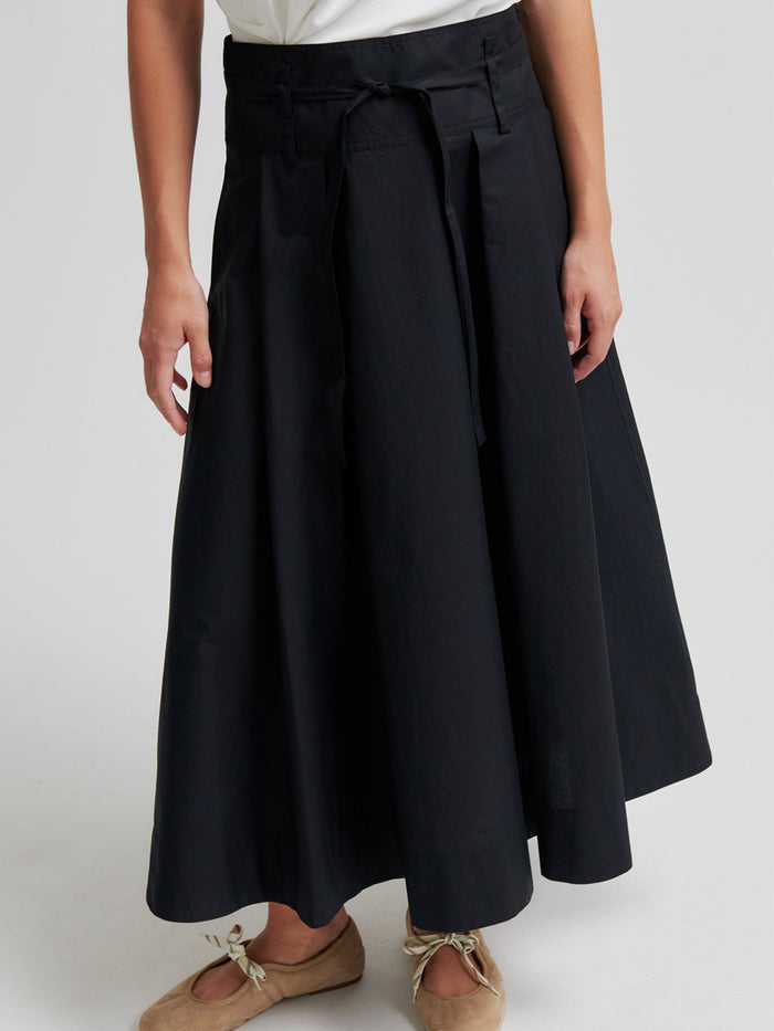 Second Female Larkini Pitkä Puuvillahame Musta