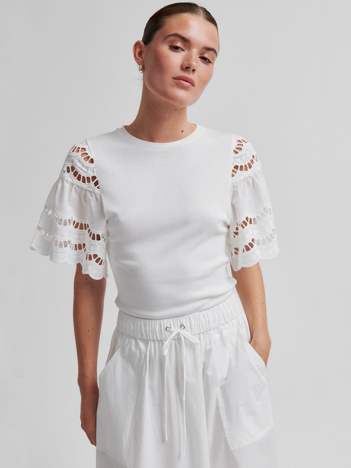 Second Female Lawra T-Paita Valkoinen