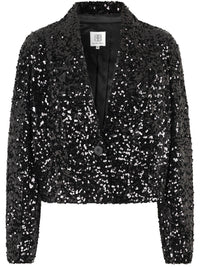 Second Female Luxurious Crop Blazer Black