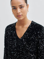 Second Female Shimmer Dress Black