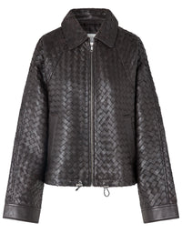 Second Female Vermont Punottu Nahkatakki Ruskea