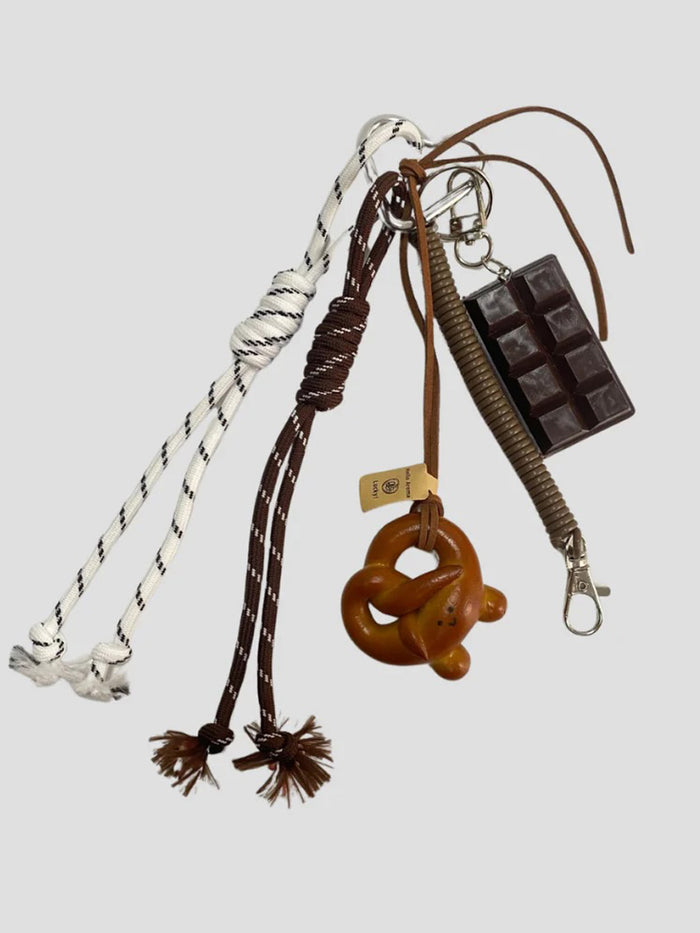 Sticky Bestie Bag Charm Set Ruskea