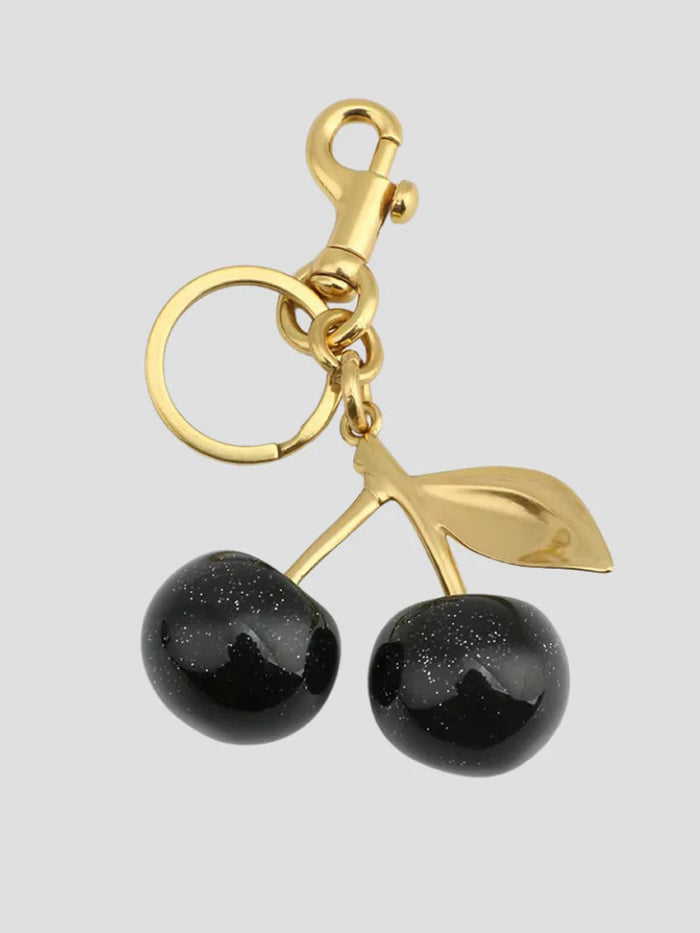 Sticky Bestie Cherry Bag Charm Laukkukoru Kulta/musta