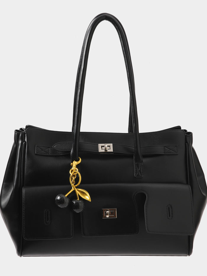 Sticky Bestie Cherry Bag Charm Laukkukoru Kulta/musta