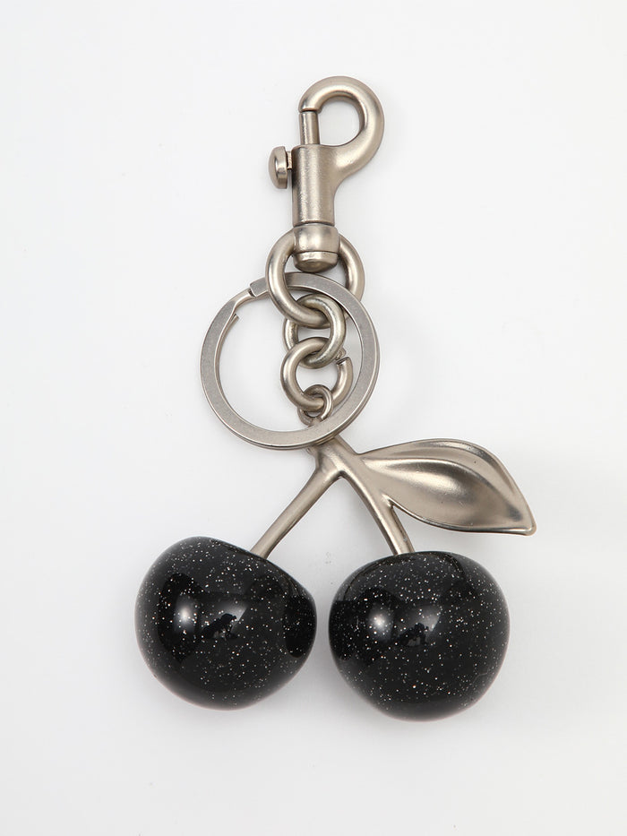 Sticky Bestie Cherry Bag Charm Laukkukoru Hopea/musta