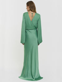 Twist & Tango Juliette Pitkä Satiininen Juhlamekko Vihreä
