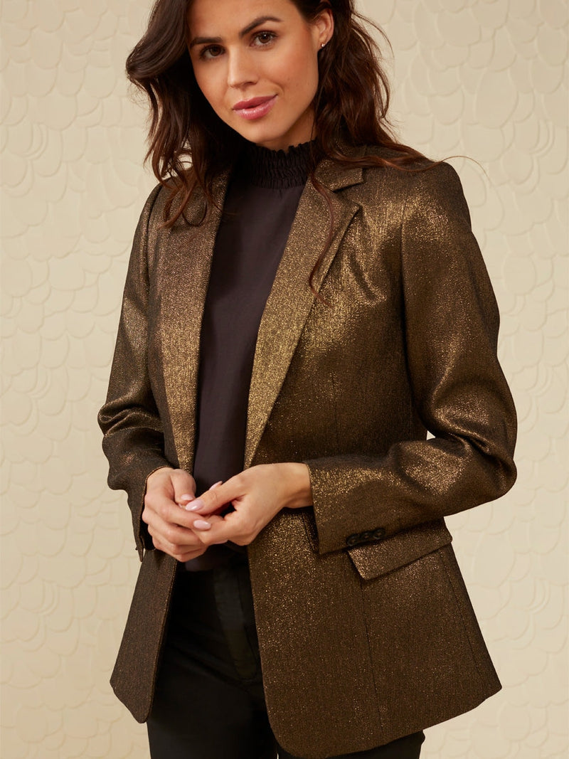 YAYA Blazer with glitter effect