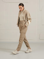 Faux Leather Cargo Trousers Housut