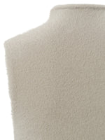 YAYA Fluffy sleeveless sweater Pure cashmere brown