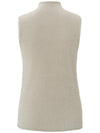 YAYA Fluffy sleeveless sweater Pure cashmere brown