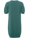 YAYA Knitted dress puff sleeves Hydro Blue