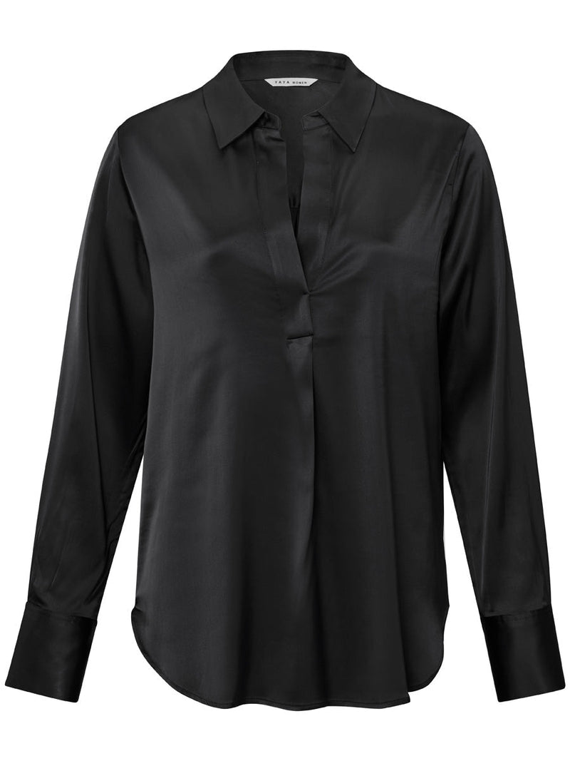 YAYA Satin pull on top Black