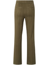 YAYA Soft herringbone trousers Dark army green dessin