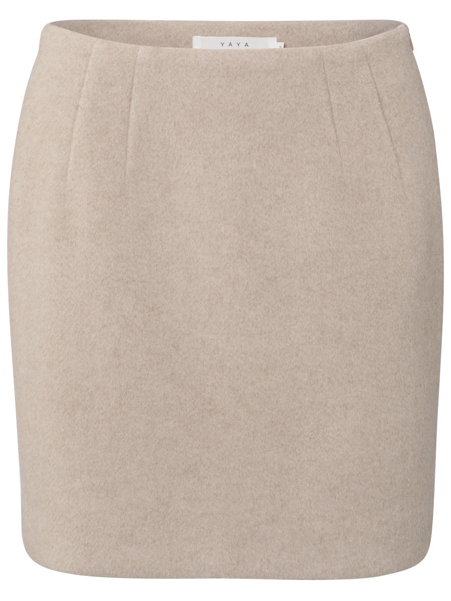 YAYA Soft mini skirt Beige melange