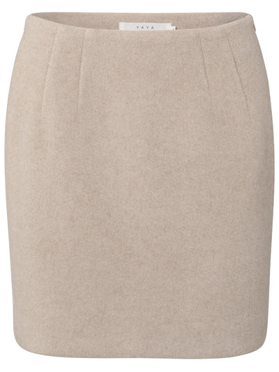 YAYA Soft mini skirt Beige melange
