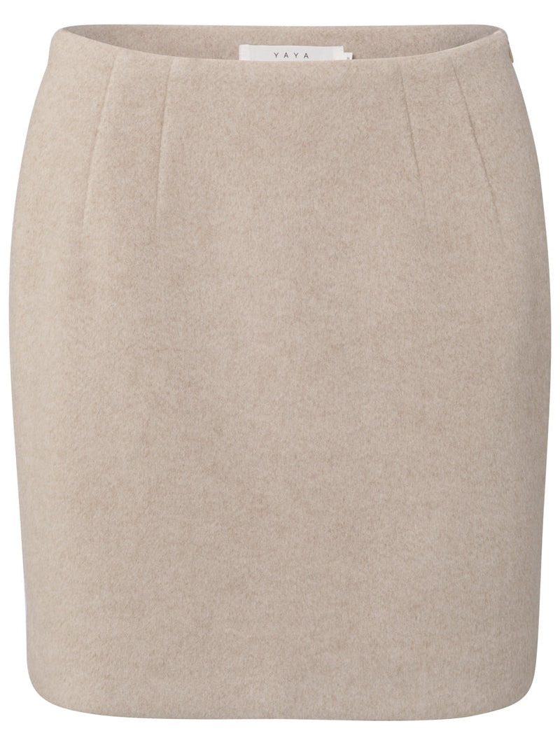 YAYA Soft mini skirt Beige melange