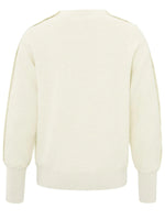 YAYA Button detail sweater Ivory