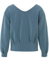 YAYA Sweatshirt with pleats Bluefin blue