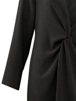 YAYA Woven dress with knotted detail Black