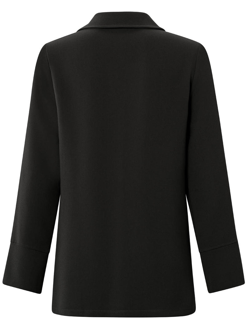 YAYA Woven top with knotted detail Black