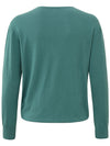 YAYA Wrap sweater with v-neck Hydro Blue