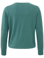 YAYA Wrap sweater with v-neck Hydro Blue
