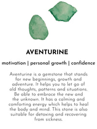 A Beautiful Story KINDNESS aventurine gold earrings