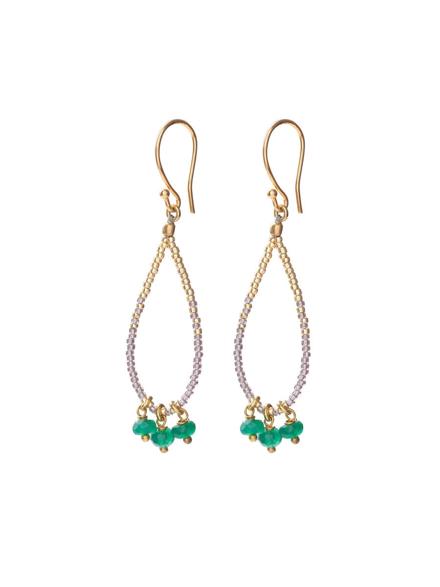 A Beautiful Story Becoming Aventurine Gold Earrings