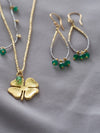 A Beautiful Story Becoming Aventurine Gold Earrings