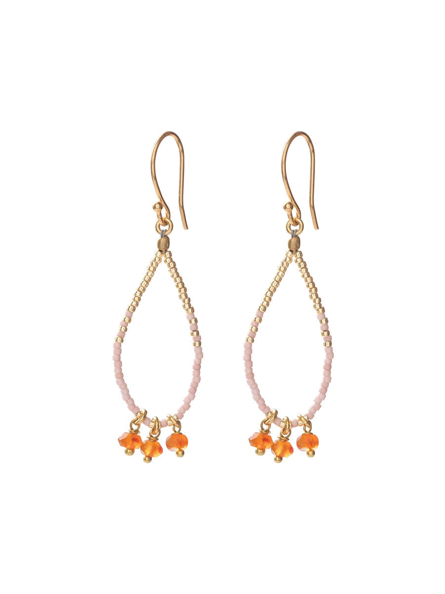 A Beautiful Story Becoming Carnelian Gold Earrings