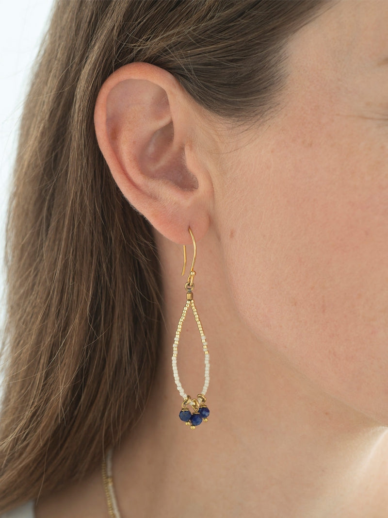 A Beautiful Story Becoming Lapis Lazuli Gold Earrings