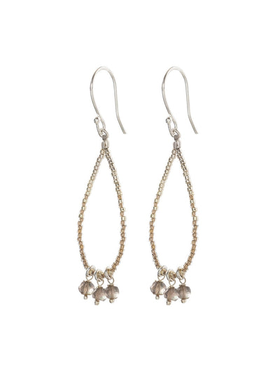 A Beautiful Story BECOMING smokey quartz silver earrings