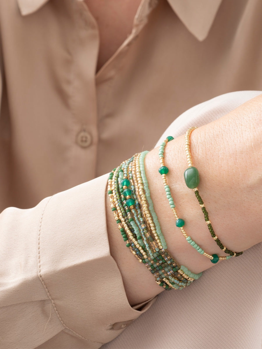 A Beautiful Story BRIGHTNESS aventurine gold bracelet