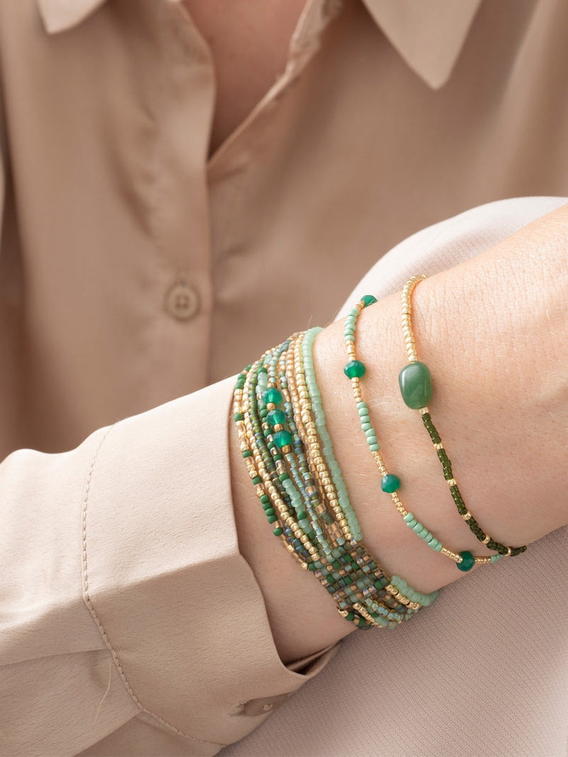 A Beautiful Story BRIGHTNESS aventurine gold bracelet