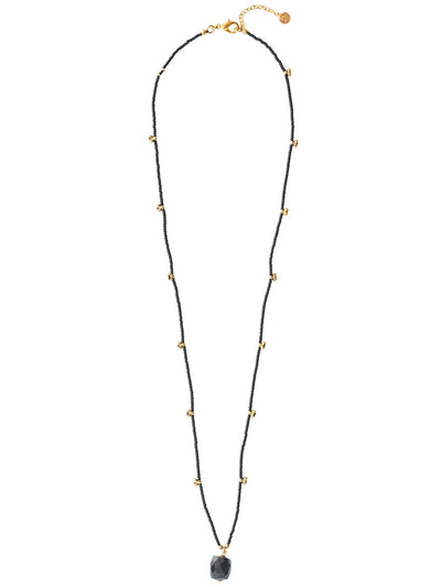 A Beautiful Story CHERISH black onyx gold necklace