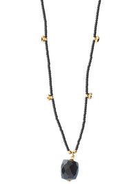 A Beautiful Story CHERISH black onyx gold necklace