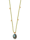 A Beautiful Story CHERISH labradorite gold necklace