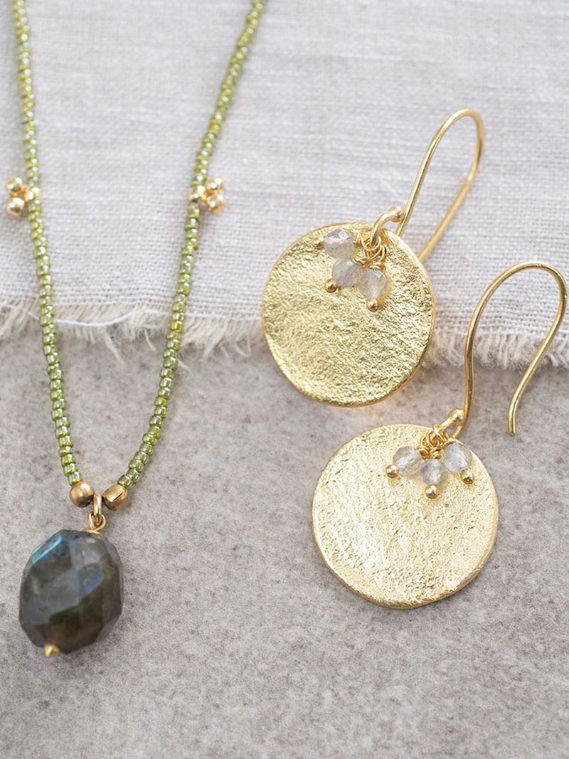 A Beautiful Story CHERISH labradorite gold necklace