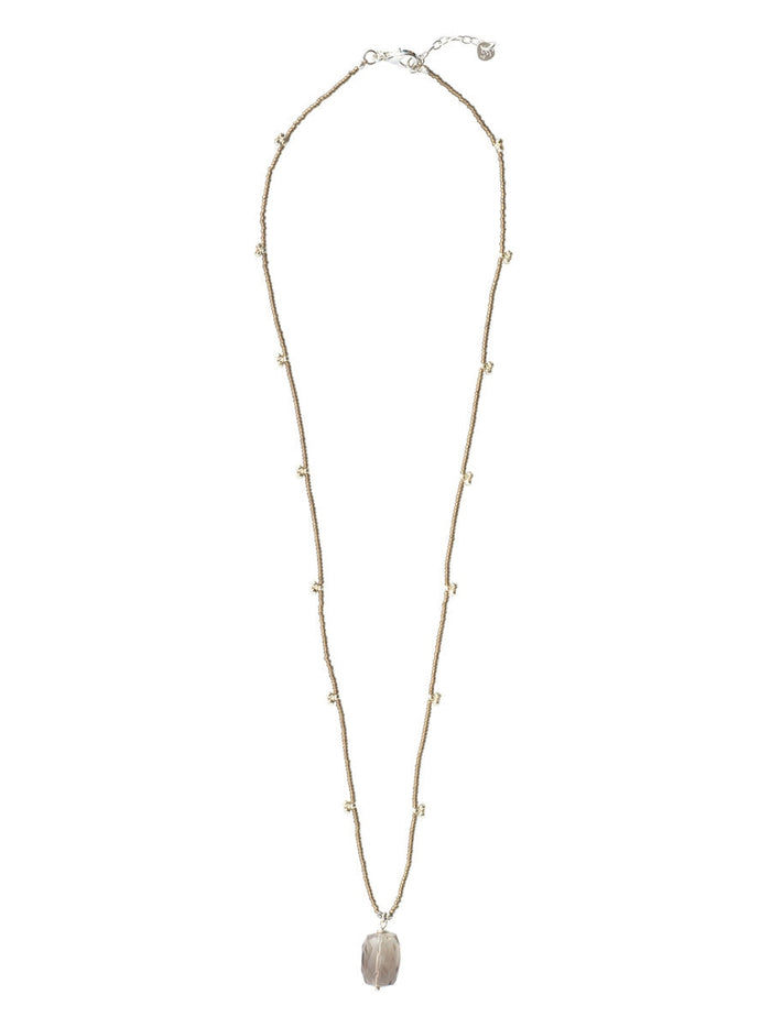 A Beautiful Story CHERISH smokey quartz silver necklace