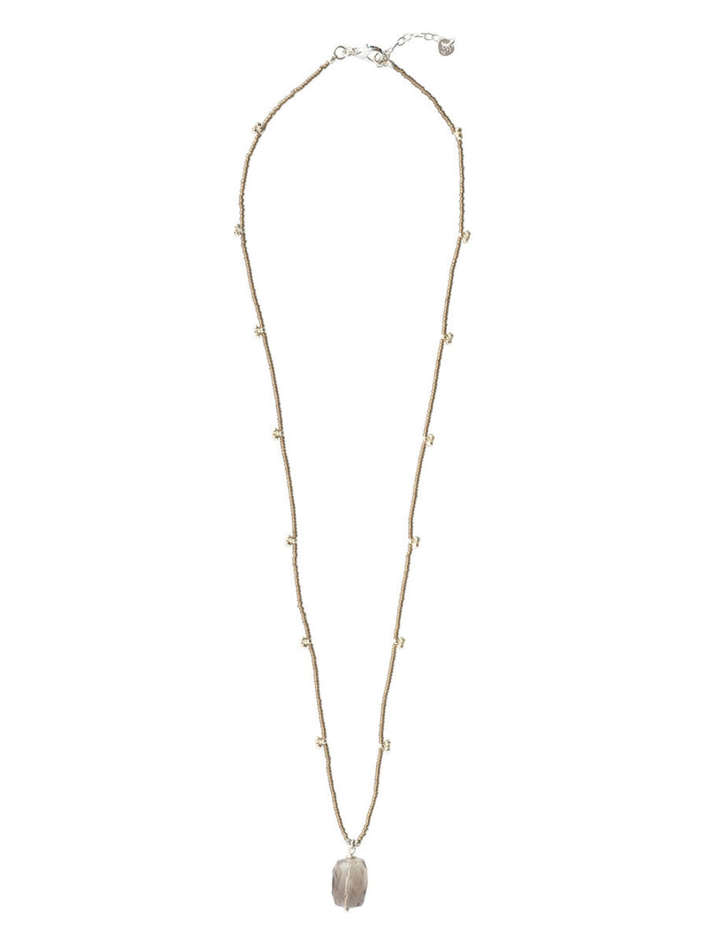 A Beautiful Story CHERISH smokey quartz silver necklace
