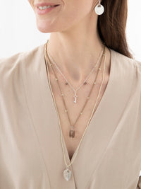 A Beautiful Story CHERISH smokey quartz silver necklace