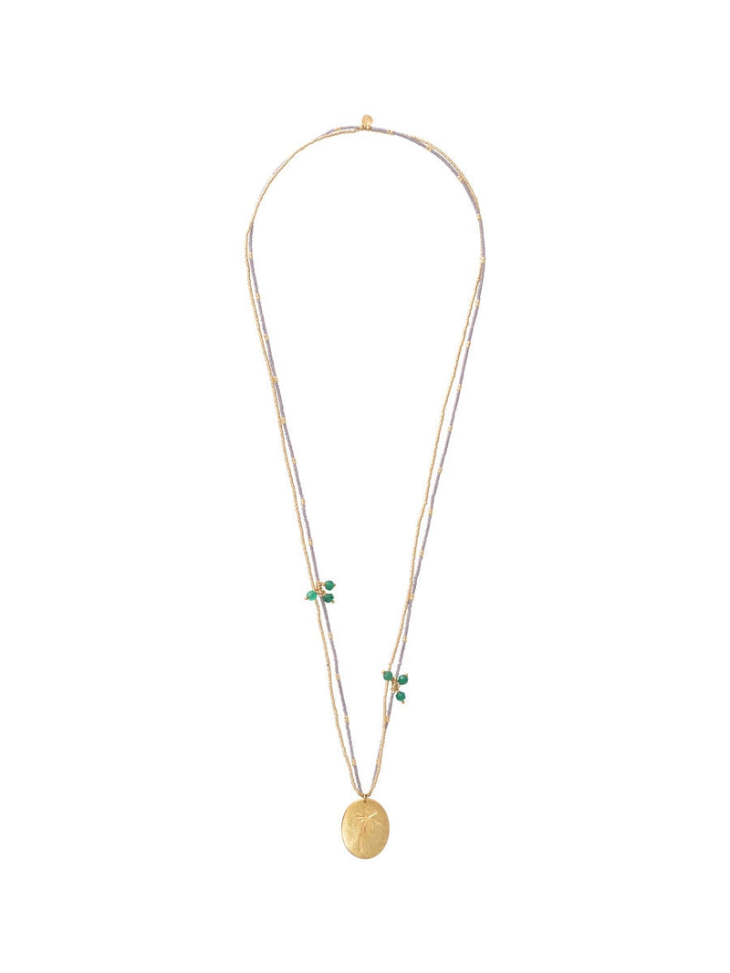 A Beautiful Story Courage Aventurine Gold Necklace