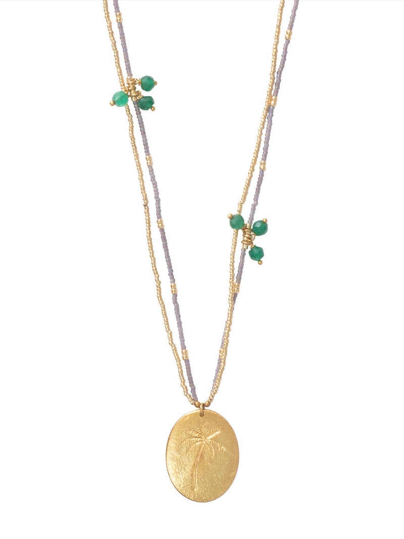 A Beautiful Story Courage Aventurine Gold Necklace