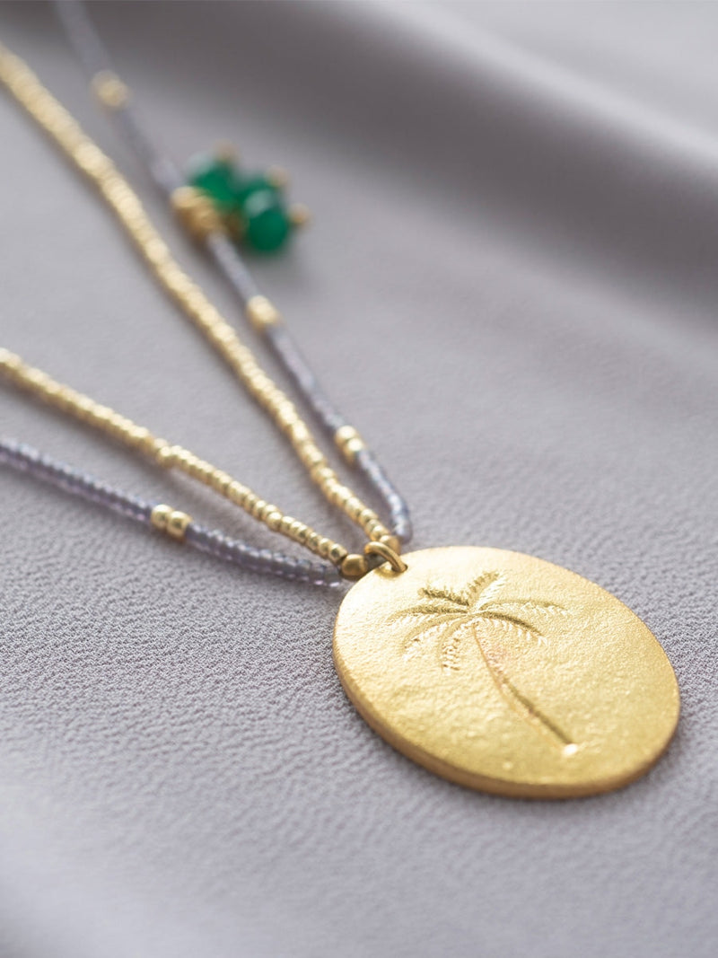 A Beautiful Story Courage Aventurine Gold Necklace