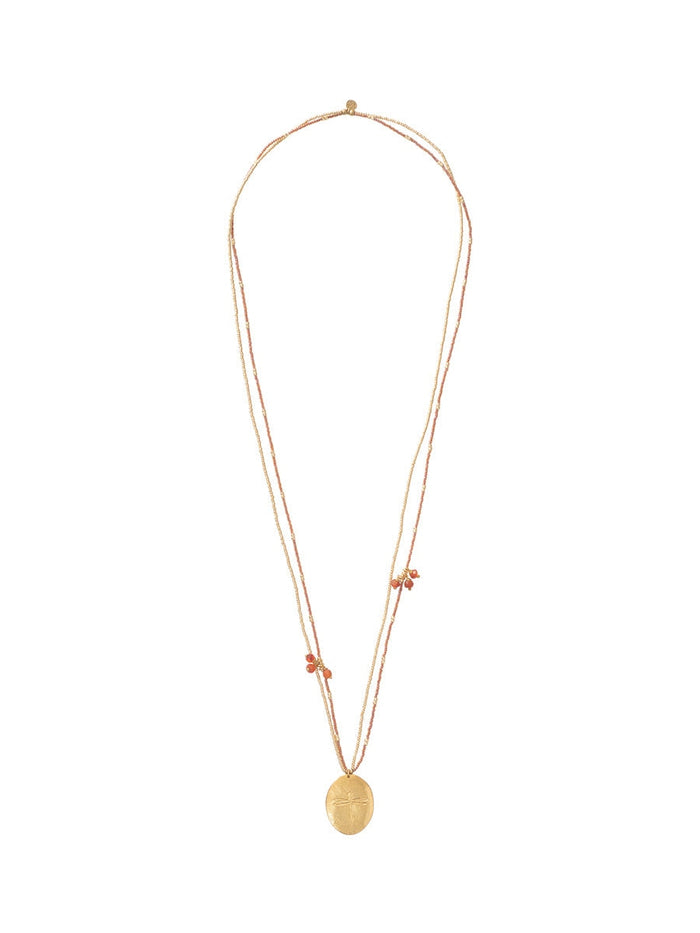 A Beautiful Story Courage Carnelian Gold Necklace