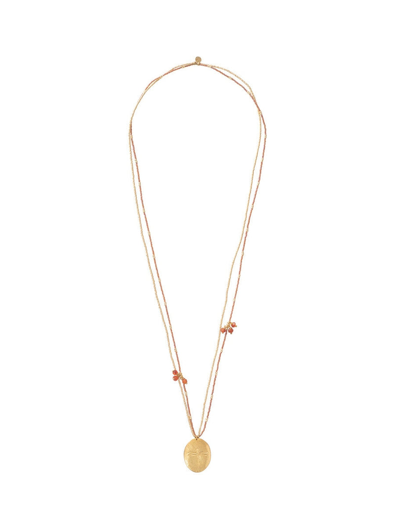 A Beautiful Story Courage Carnelian Gold Necklace