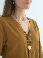 A Beautiful Story Courage Carnelian Gold Necklace