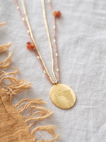 A Beautiful Story Courage Carnelian Gold Necklace