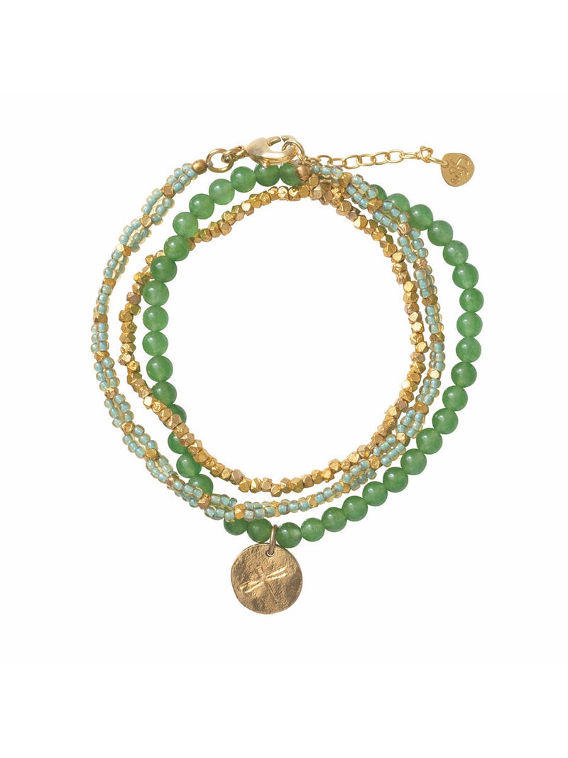 A Beautiful Story DAZZLE aventurine gold bracelet